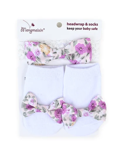 2 Piece Socks And Band Set white