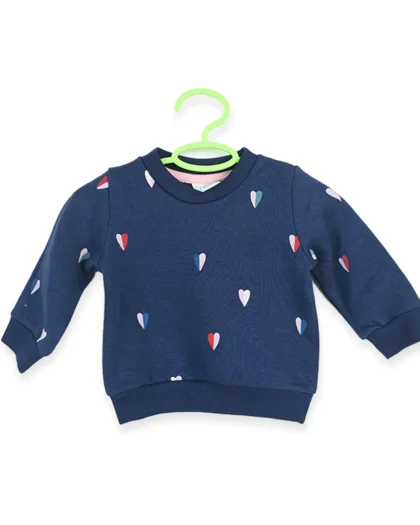 Blue Heart Sweat Shirt