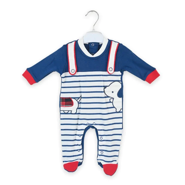 Blue Stripe Romper