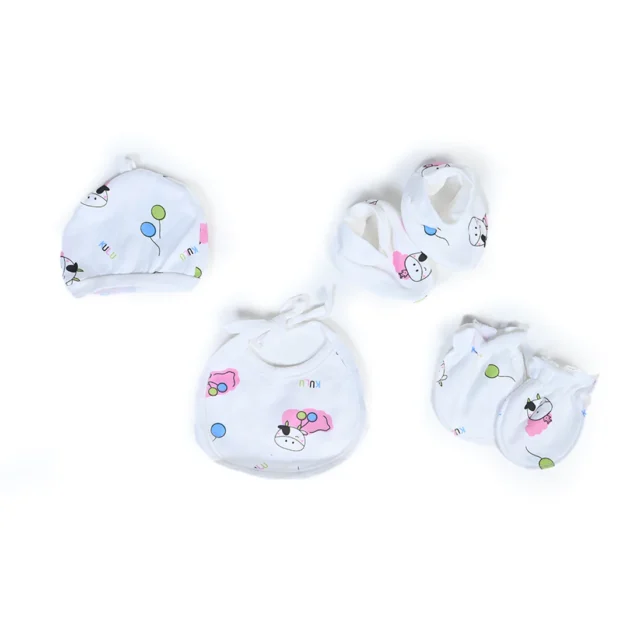 Cow 11 Piece New Born Suit Set With Fleece booty