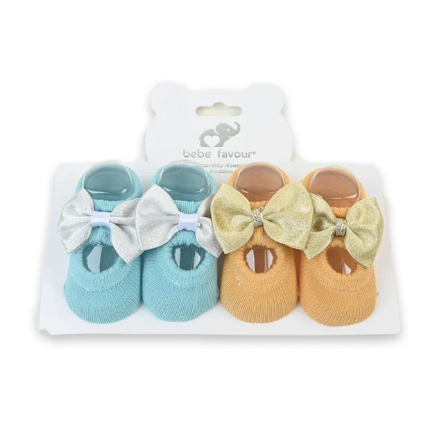 Green Mustard Bebe 2 Piece Socks
