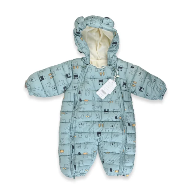 Hooded Bunny Kingdom Quilted Fleece Romper (Premium)