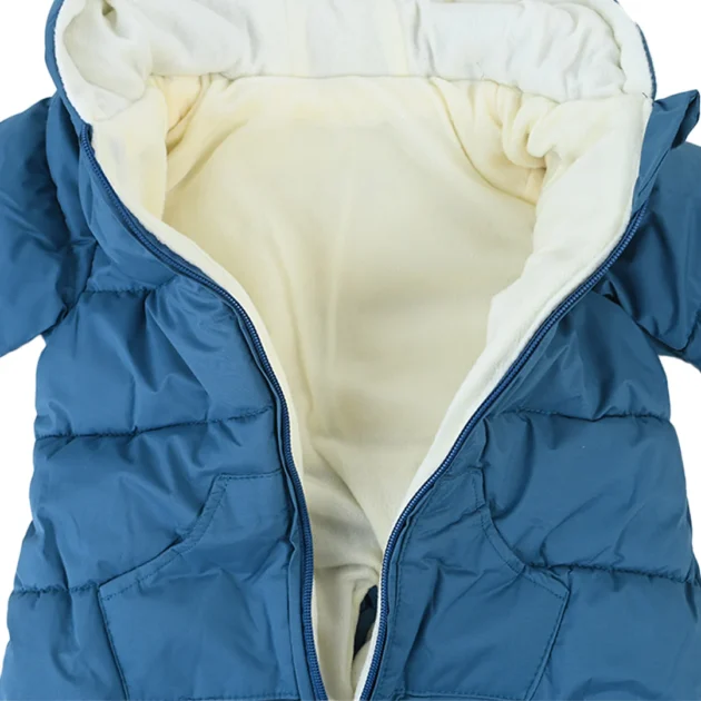 Hooded Rabbit Quilted Fleece Romper (Premium)