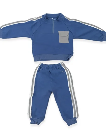 Navy Stripe Track Suit