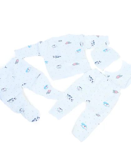 Owl 5 Piece Lite Fleece Newborn Suit Set