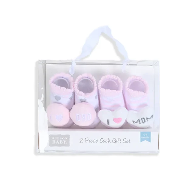 Pink Heart 2 Piece Socks Gift Set