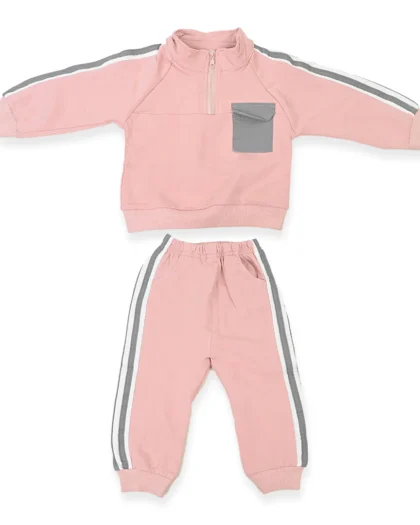 Pink Stripe Track Suit