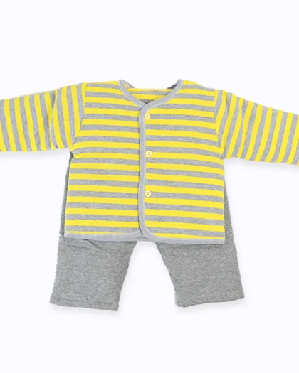 Stripe Duffel Shirt & Pajama Yellow