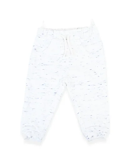 White Milange Lite Fleece Pajama