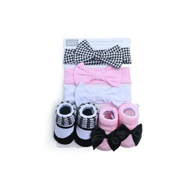 Black & White Band Set With Booties