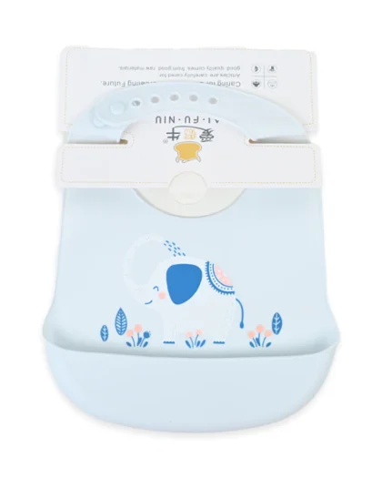 Elephant shower silicone bib