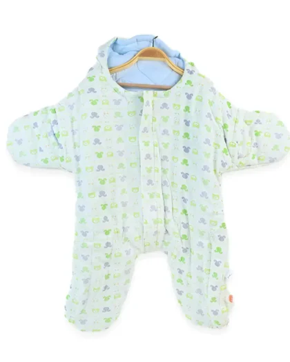 Green Bunny Bear Sleep Romper