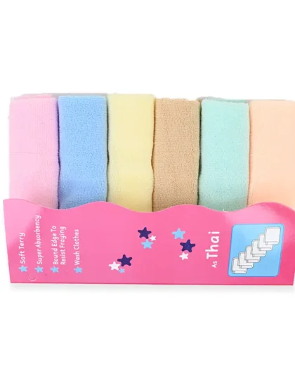 Multi-color Wash Cloth Pack of 6