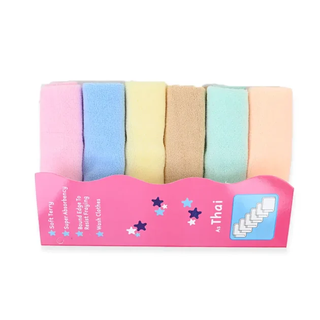 Multi-color Wash Cloth Pack of 6