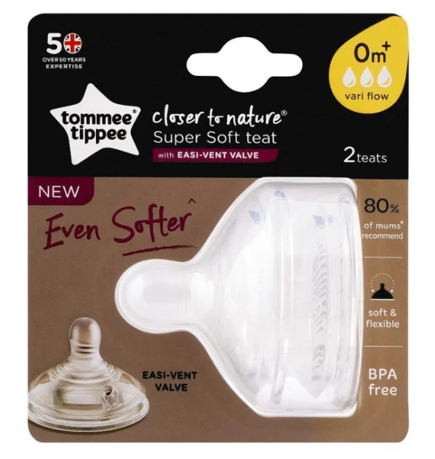 Tommee Tippee Closer To Nature Vari Flow Super Soft Teats