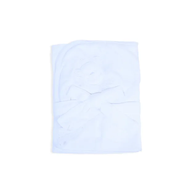 White Baby Wrapping Sheet With Bow